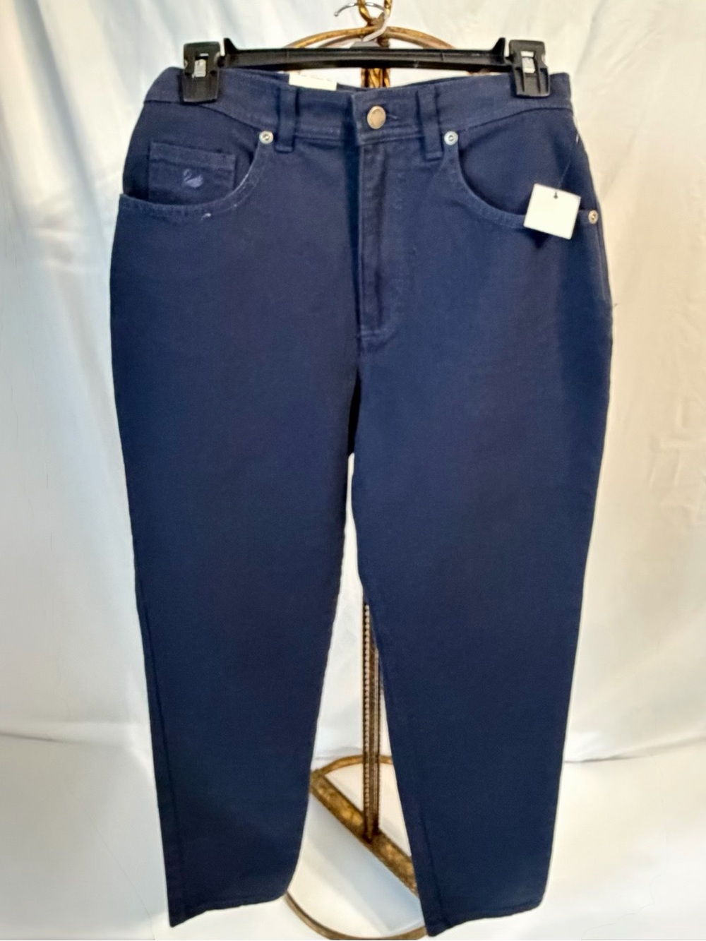 Vintage 90s Gloria Vanderbilt High Waist Stretch Jeans NWT Navy Blue Size 10